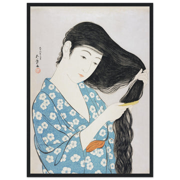 Woman Combing Her Hair - by Goyō Hashiguchi