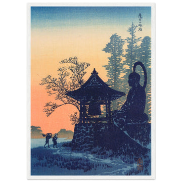 The Buddhist Church Reflecting the Setting Sun - By Takahashi Shōtei
