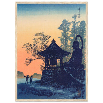 The Buddhist Church Reflecting the Setting Sun - By Takahashi Shōtei