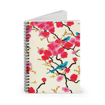 Bird and Blossom Notebook - Ruled Line