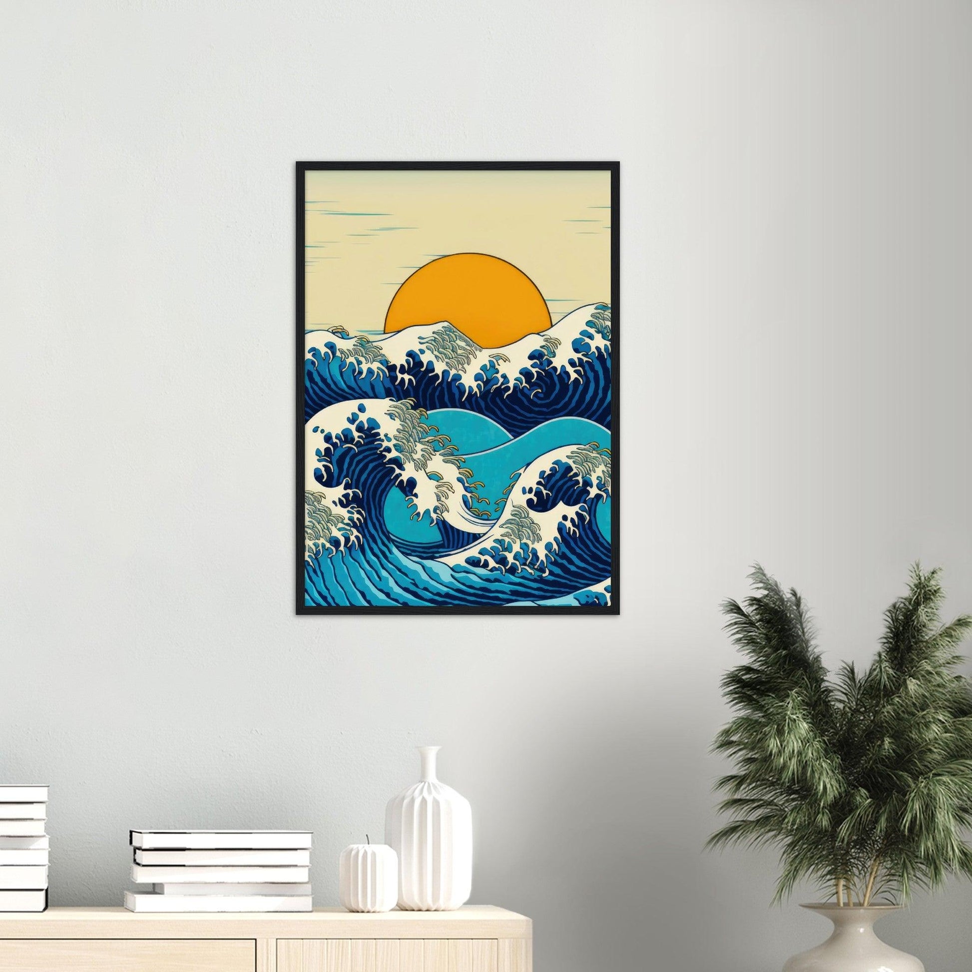 Sunset over waves - Masters in Art