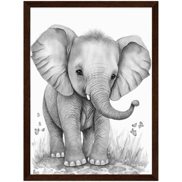 Baby Elephant Drawing - By Masters in Art