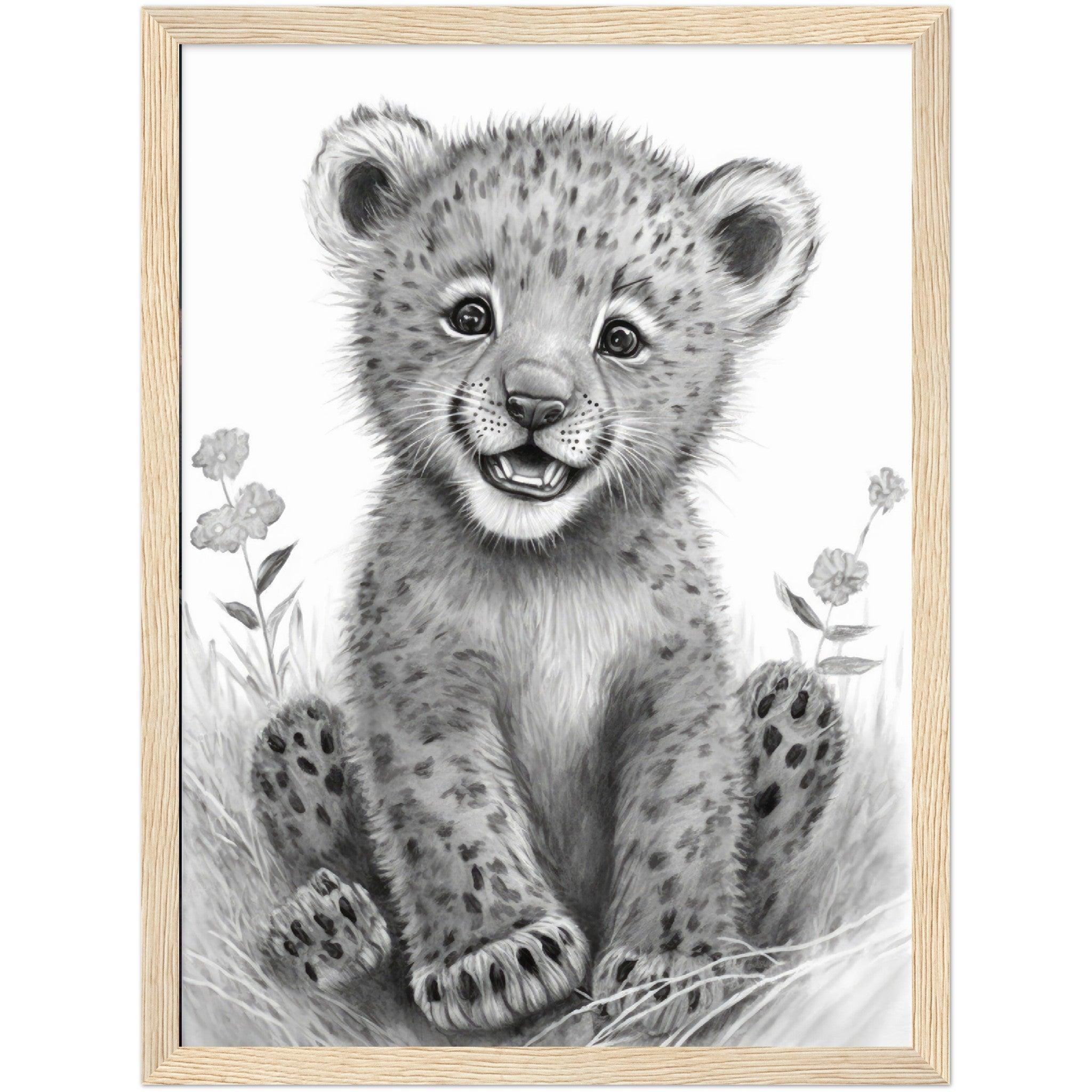 Lion Cub - Speed Drawing By Corrina Thurston - YouTube