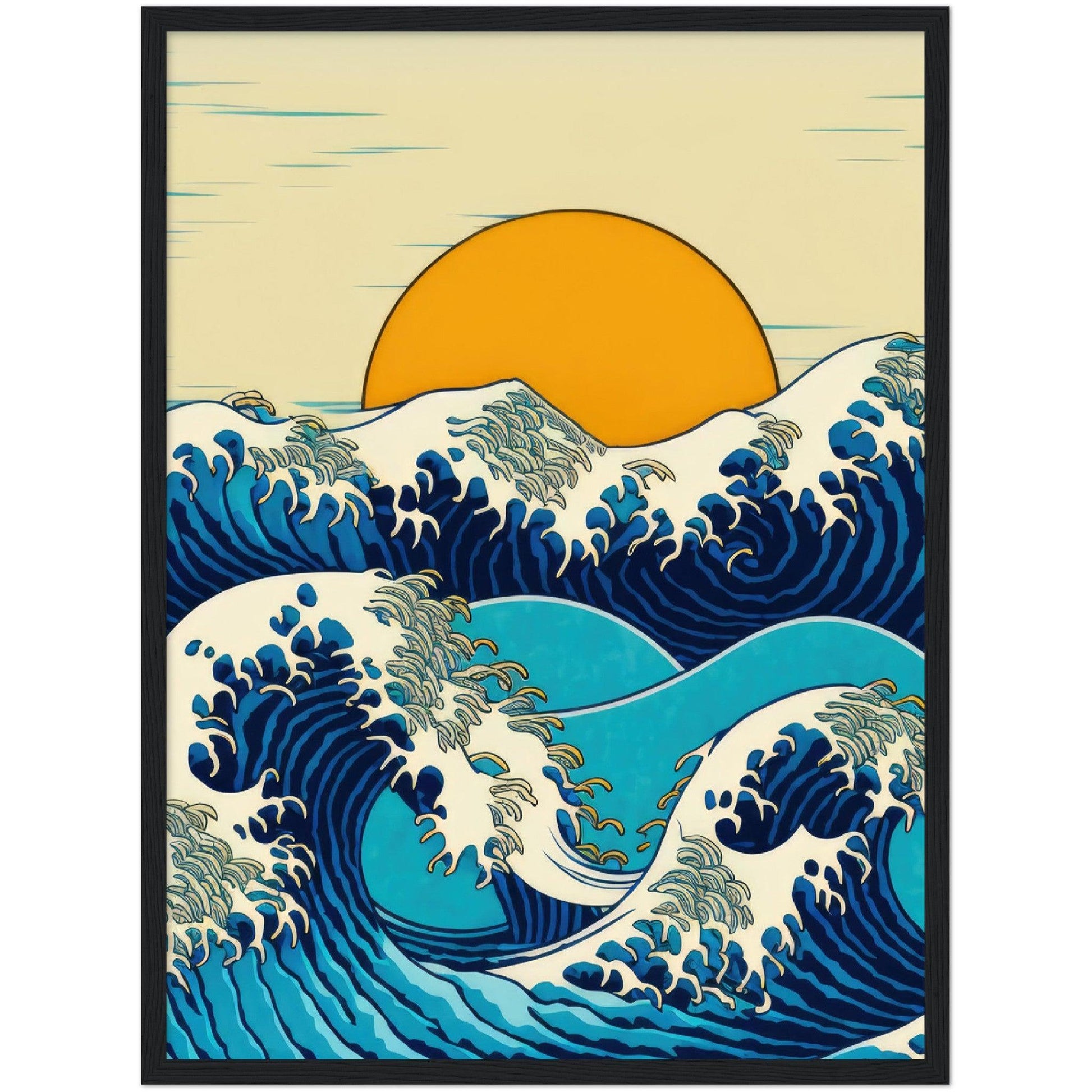 Sunset over waves - Masters in Art