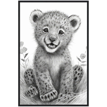 Baby Lion Cub Drawing - By Masters in Art