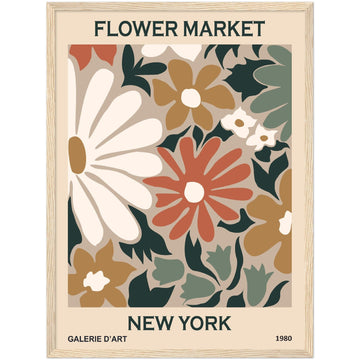 Flower Market in New York - By Masters in Art - Masters in Art