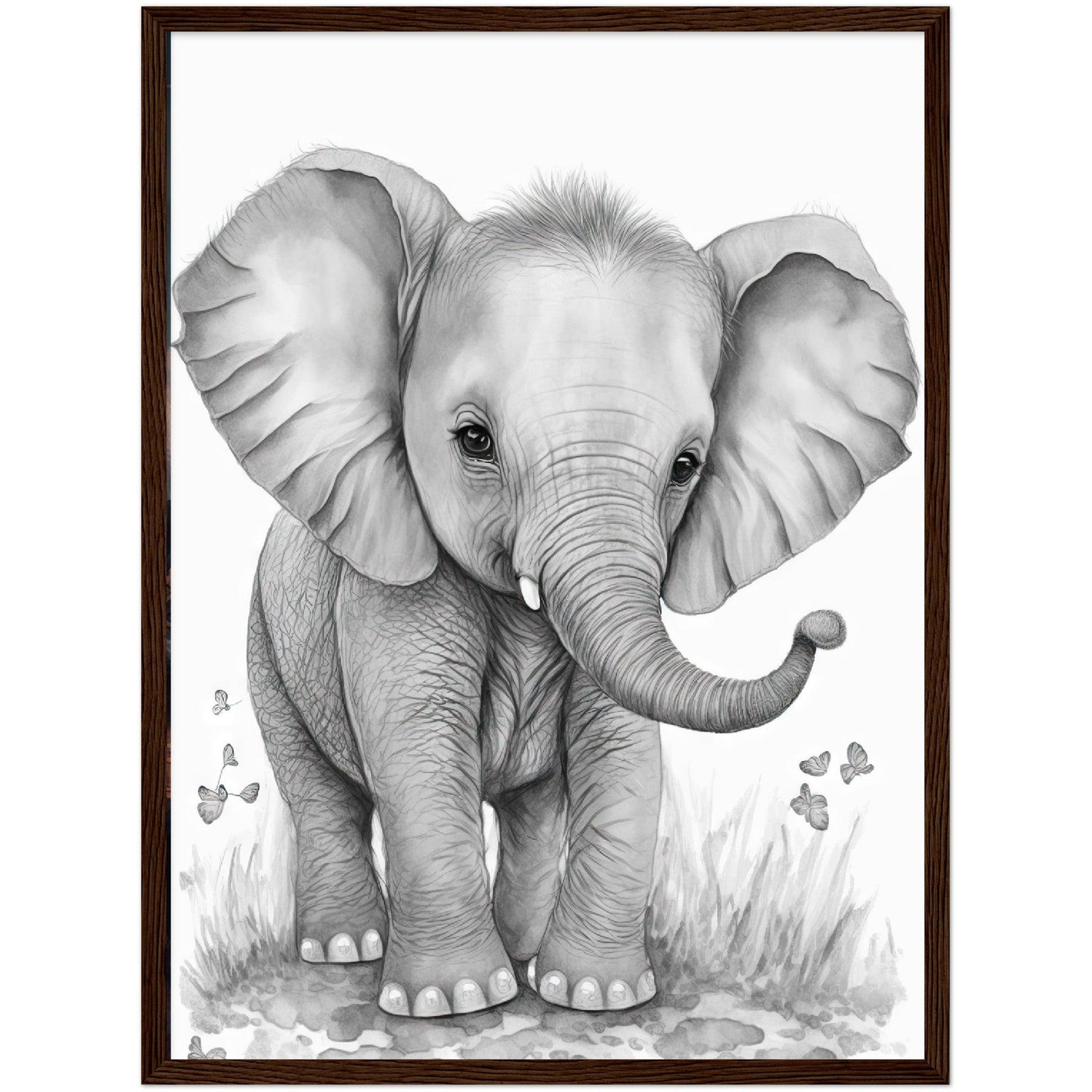 Baby Elephant Drawing - By Masters in Art - Masters in Art