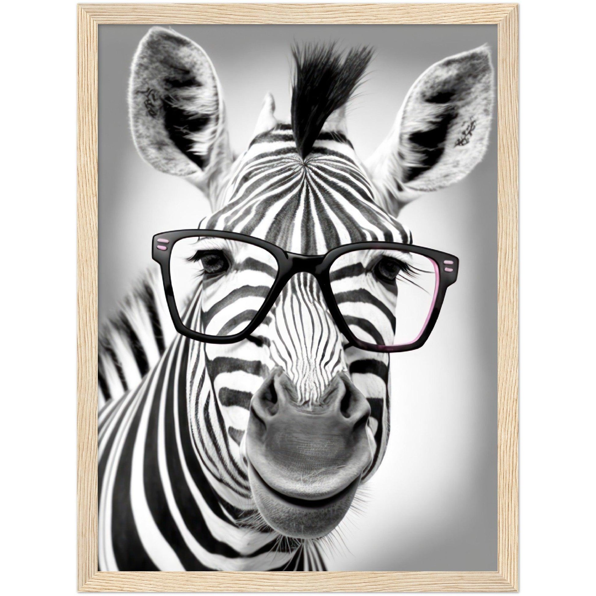 Zebra with Glasses - By Masters in Art - Masters in Art