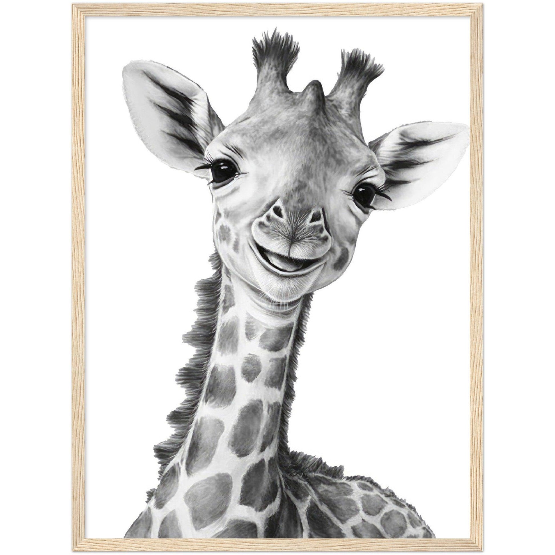 Baby Giraffe Drawing - By Masters in Art - Masters in Art